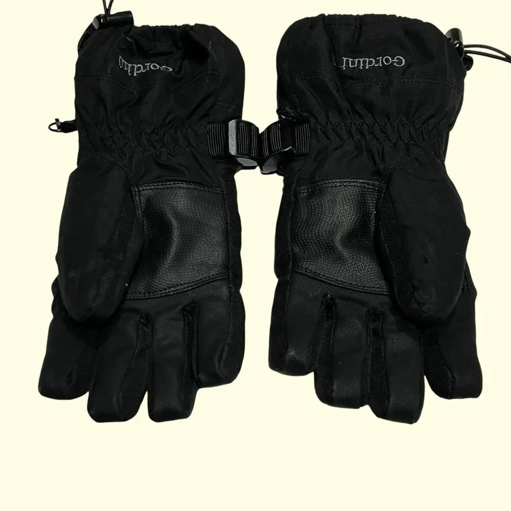 Gordini Junior GoreTex Gloves Kids Size Large Black Waterproof Snow Ski Gauntlet